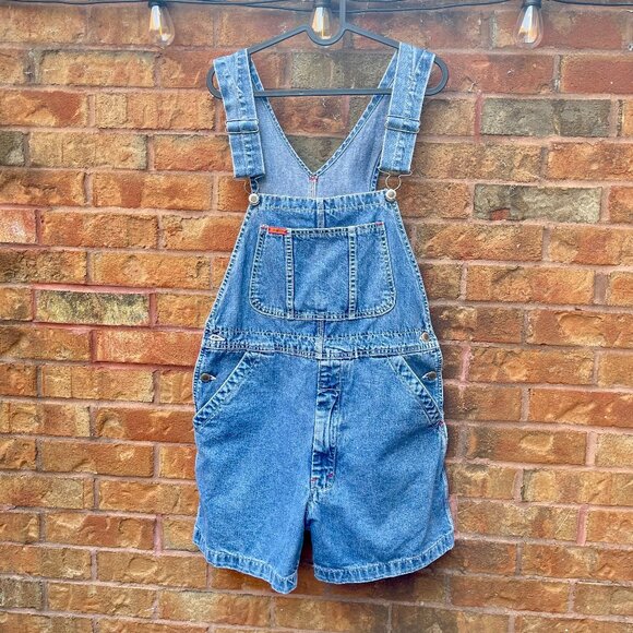 Ikeda Vintage Denim Short Overalls Size Medium Made in Canada - Picture 1 of 7